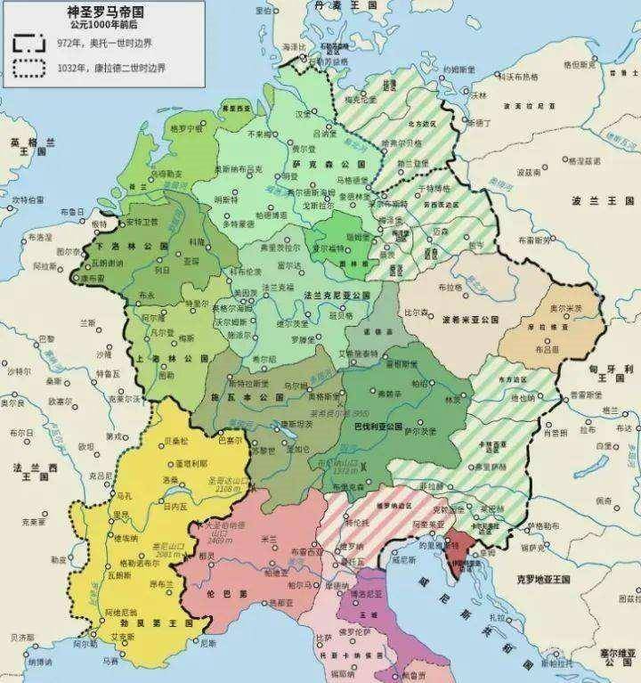 图说德国领土历史上的变迁