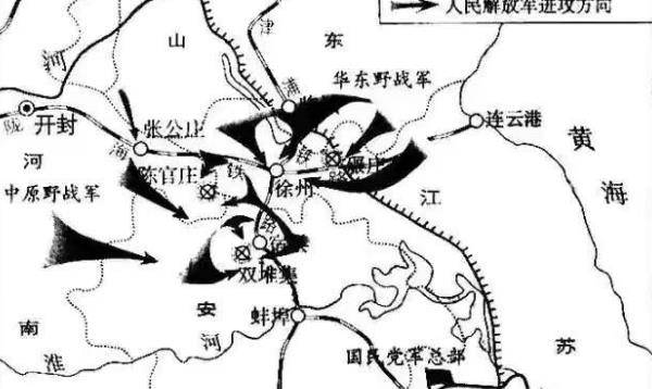 淮海战役地形图郭汝瑰很快就找好门路,带着一帮从淮海战役战场上退