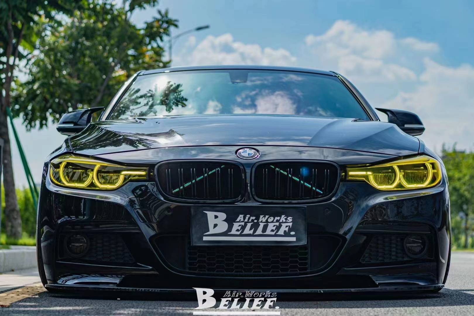 宝马3系f30改装airbft气动避震低趴风格