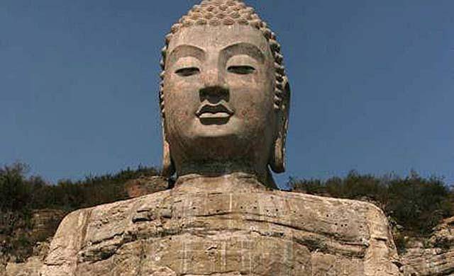 历经1400多年的蒙山佛像重现姿态:曾投资百余万修复佛头_乐山大佛