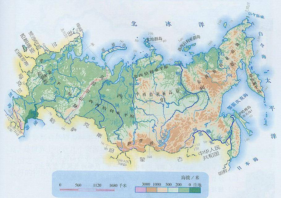 西伯利亚海拔图片