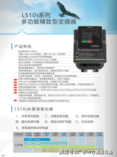 东元变频器 全系列a510s l510 t310 s310 e710 n310产品特色介绍