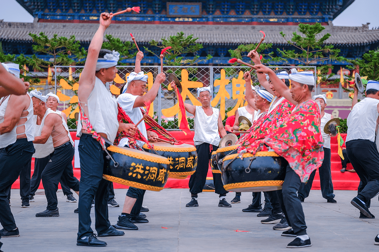 洪洞大槐树寻根祭祖园 "临汾锣鼓直播pk大赛"