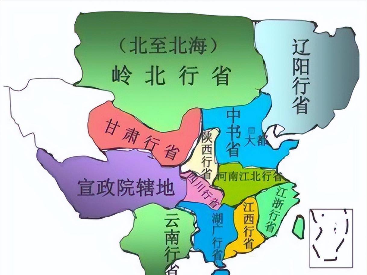 元朝行政地图图片