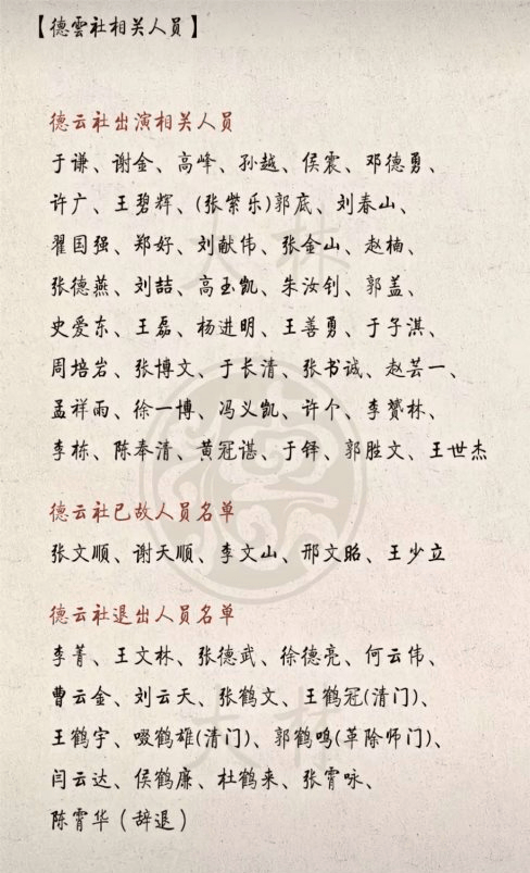 德云社人员名单图片