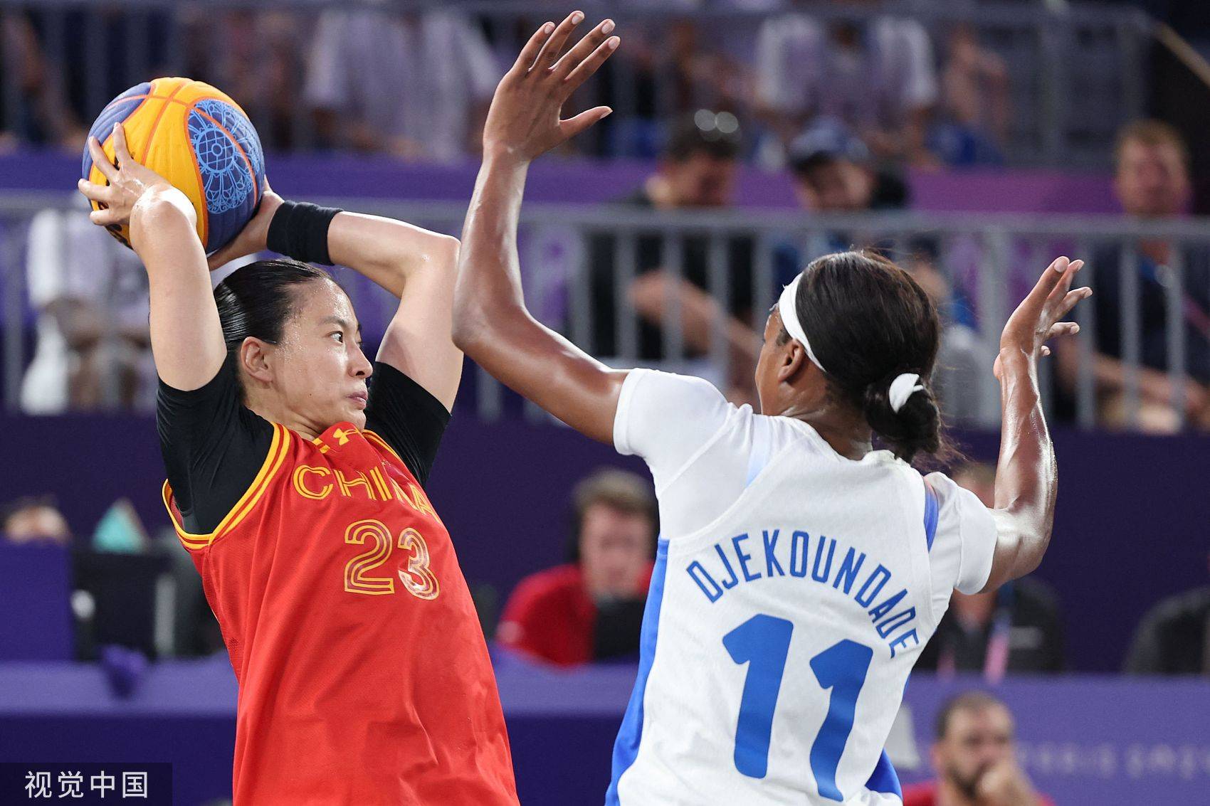 当地时间2024年7月30日,法国,巴黎奥运会三人女篮分组循环赛,法国19