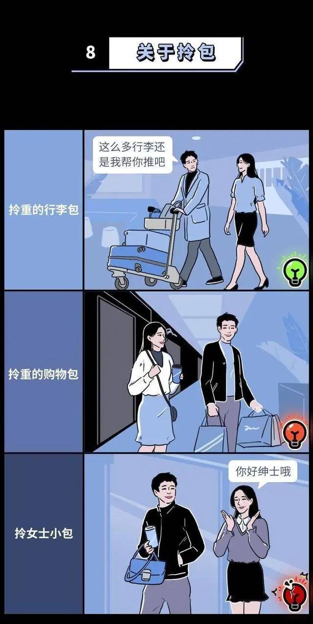 漫画:成年男女交往尺度一览表,不妨看看,你过界了吗?