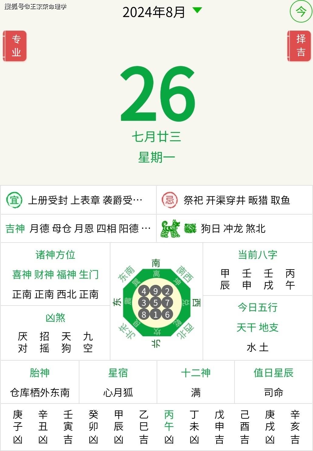 今日十二生肖运势播报2024年8月26日