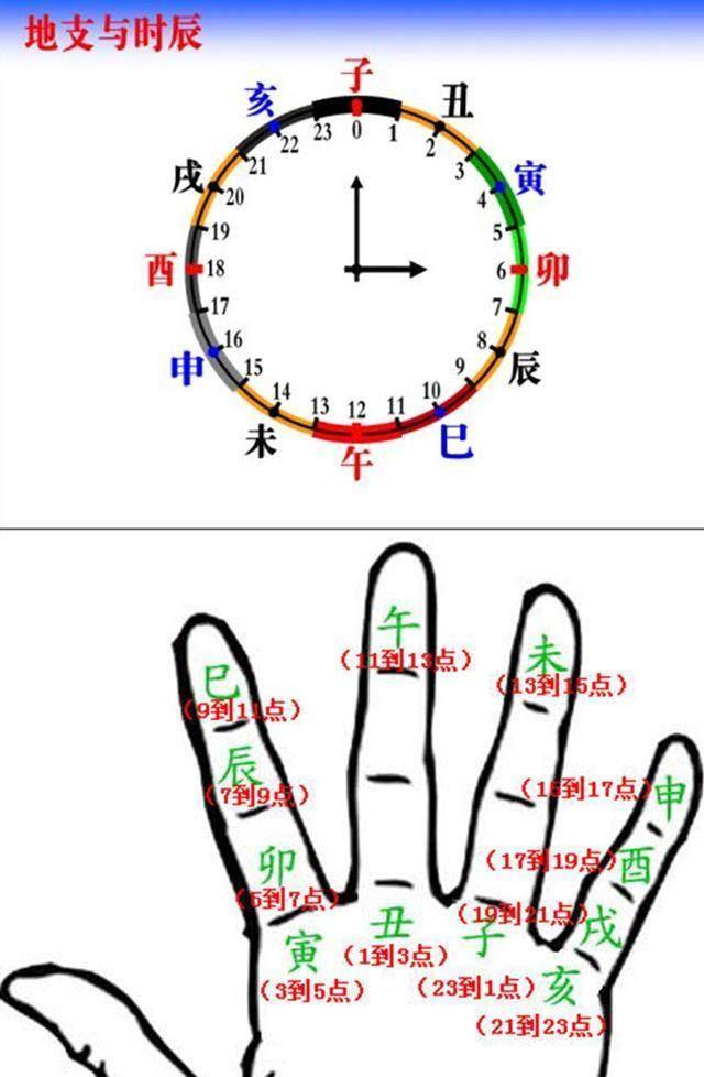 手指时辰图解图片