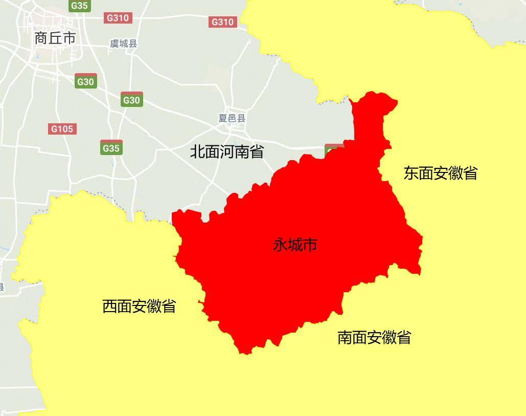 永城乡镇地图图片