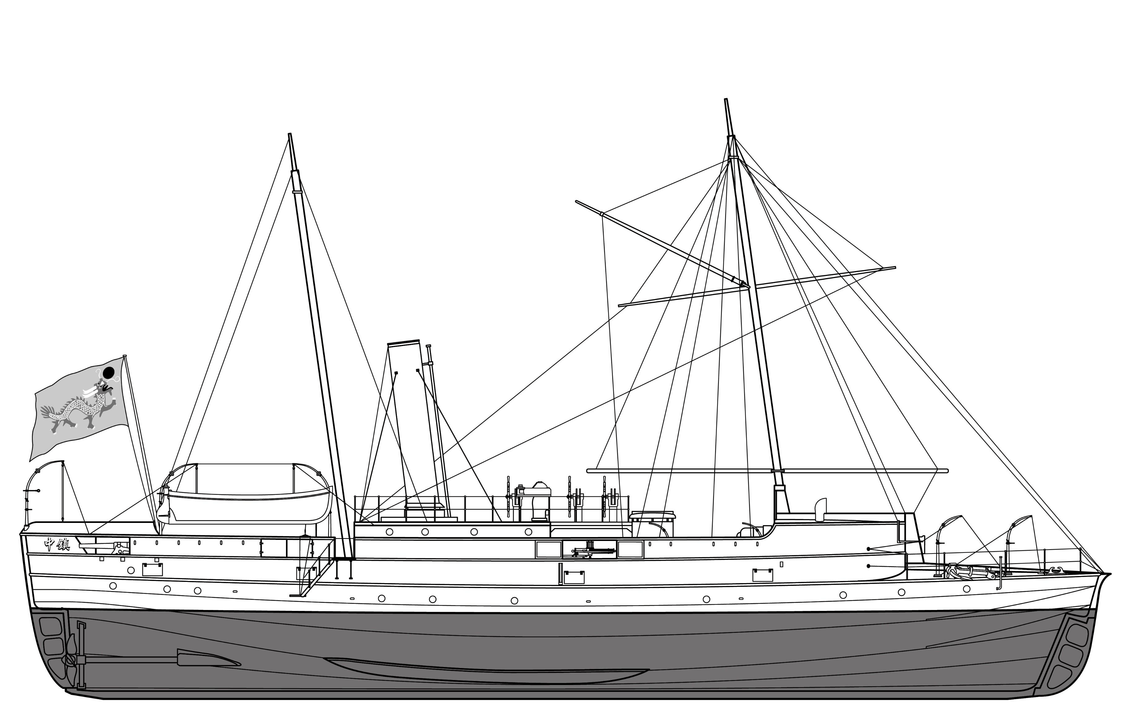 在龙旗下为国而战,1894年甲午战争大东沟海战中北洋海军参战舰艇_定远