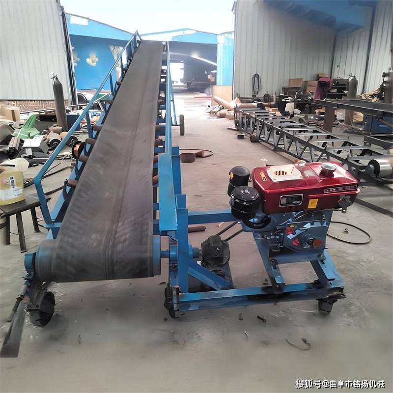 800带宽输送机 10米升降式货物皮带机 农场用装车传送机