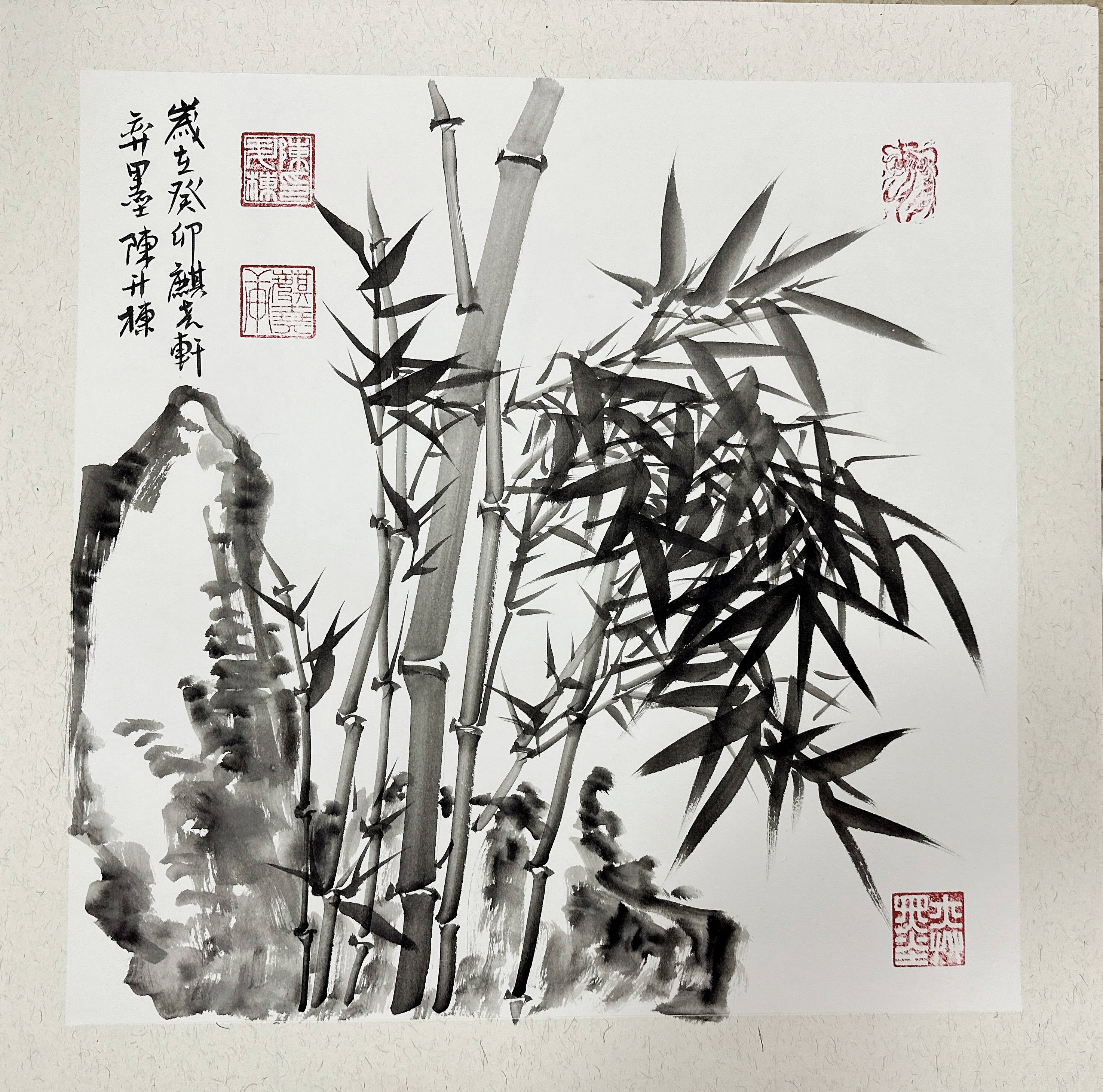 陈升栋先生国画竹子:清风高节,墨韵悠长