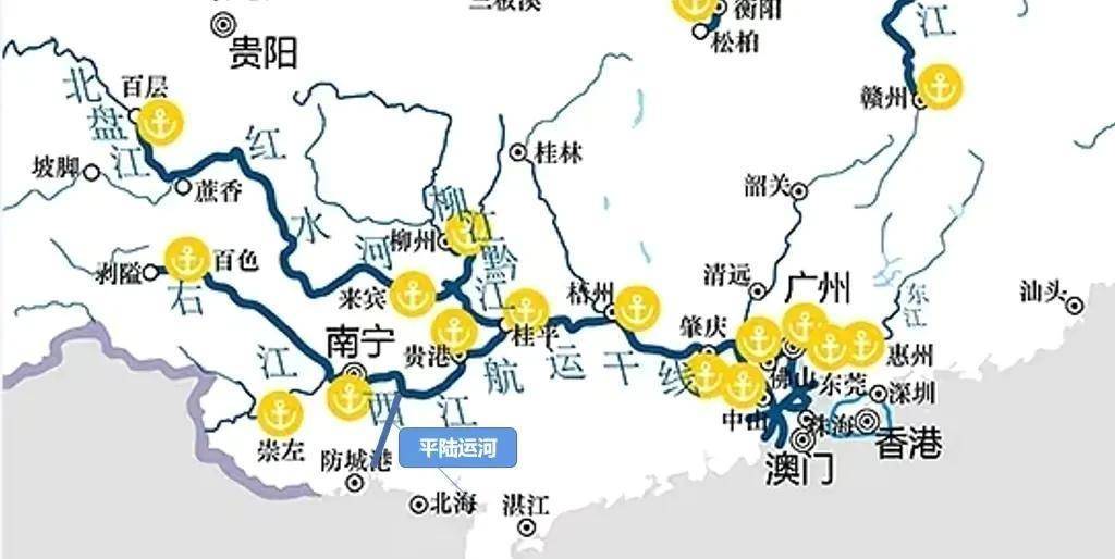 平陆运河路线图图片