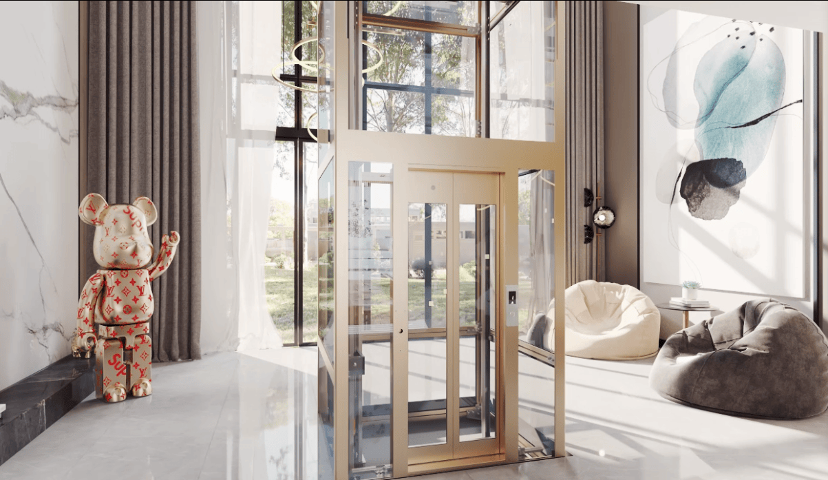 叠墅,复式房怎么安装家用电梯?