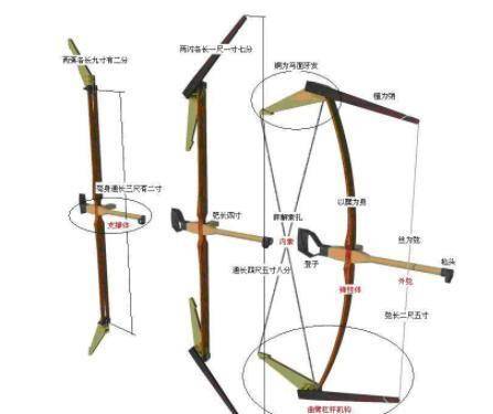 古代弓的结构图片