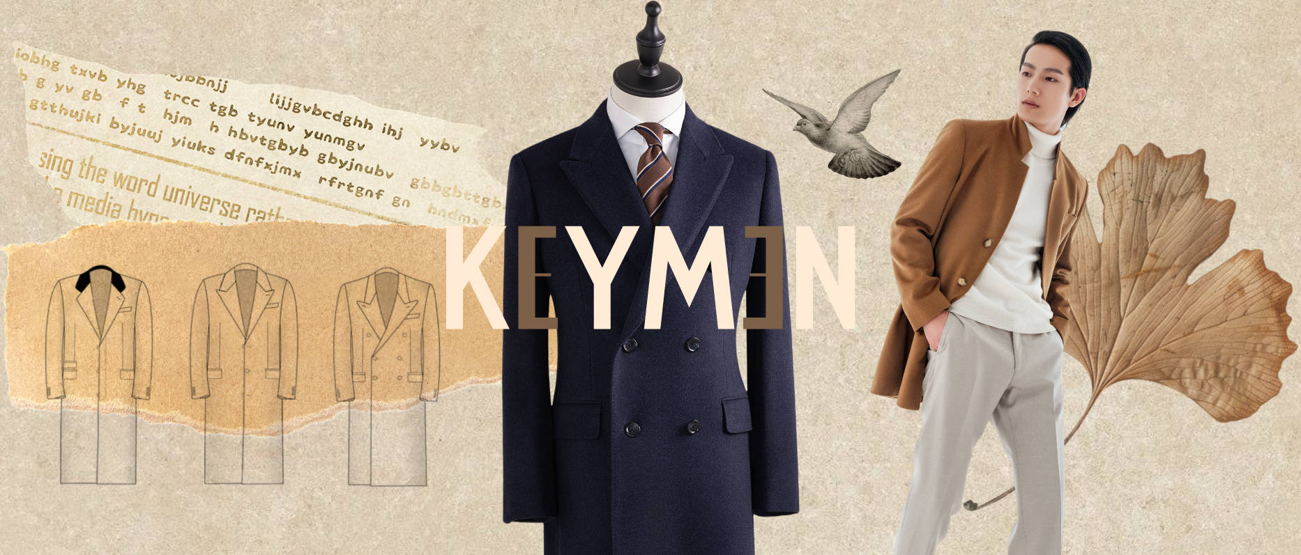 Keymen KEYMEN男士大衣 | 迭演都市风格_特点_斜插_风尚