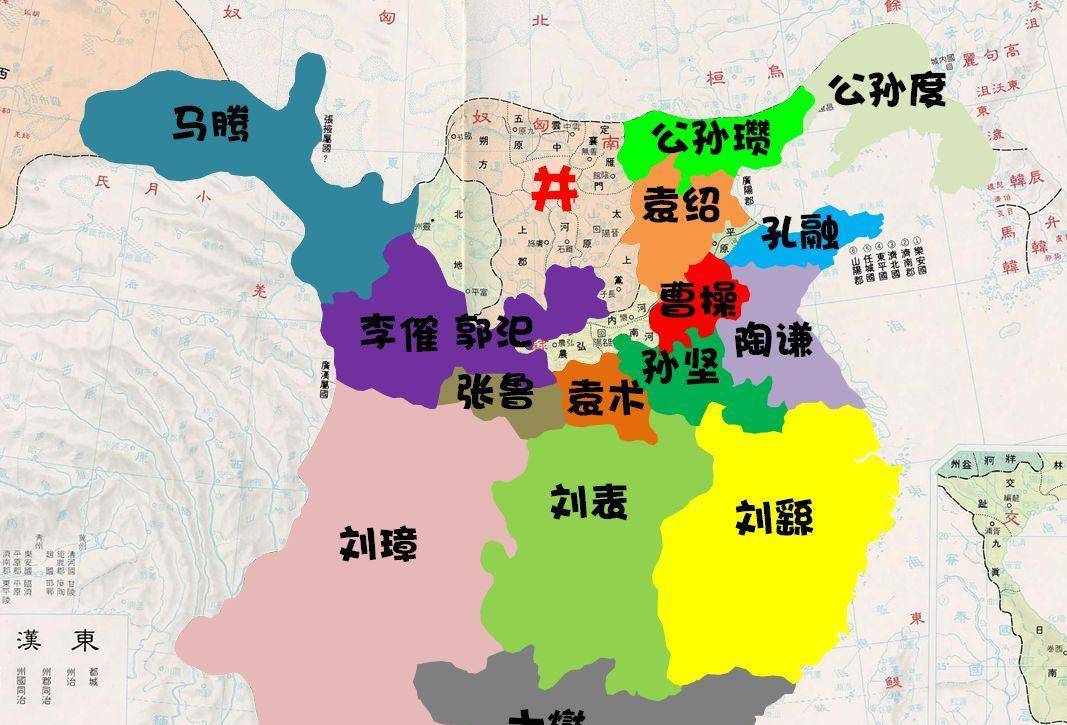 三国三分天下地图图片