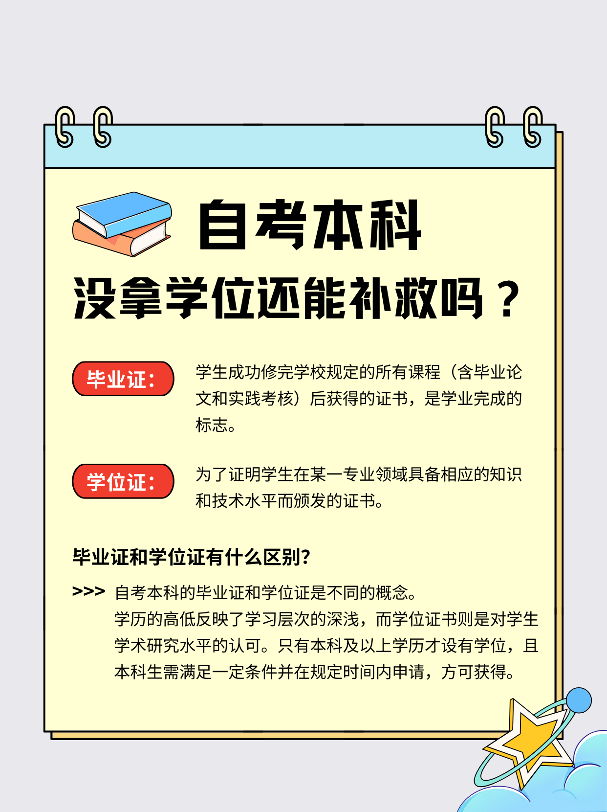 自考本科没拿学位,还能补救吗?