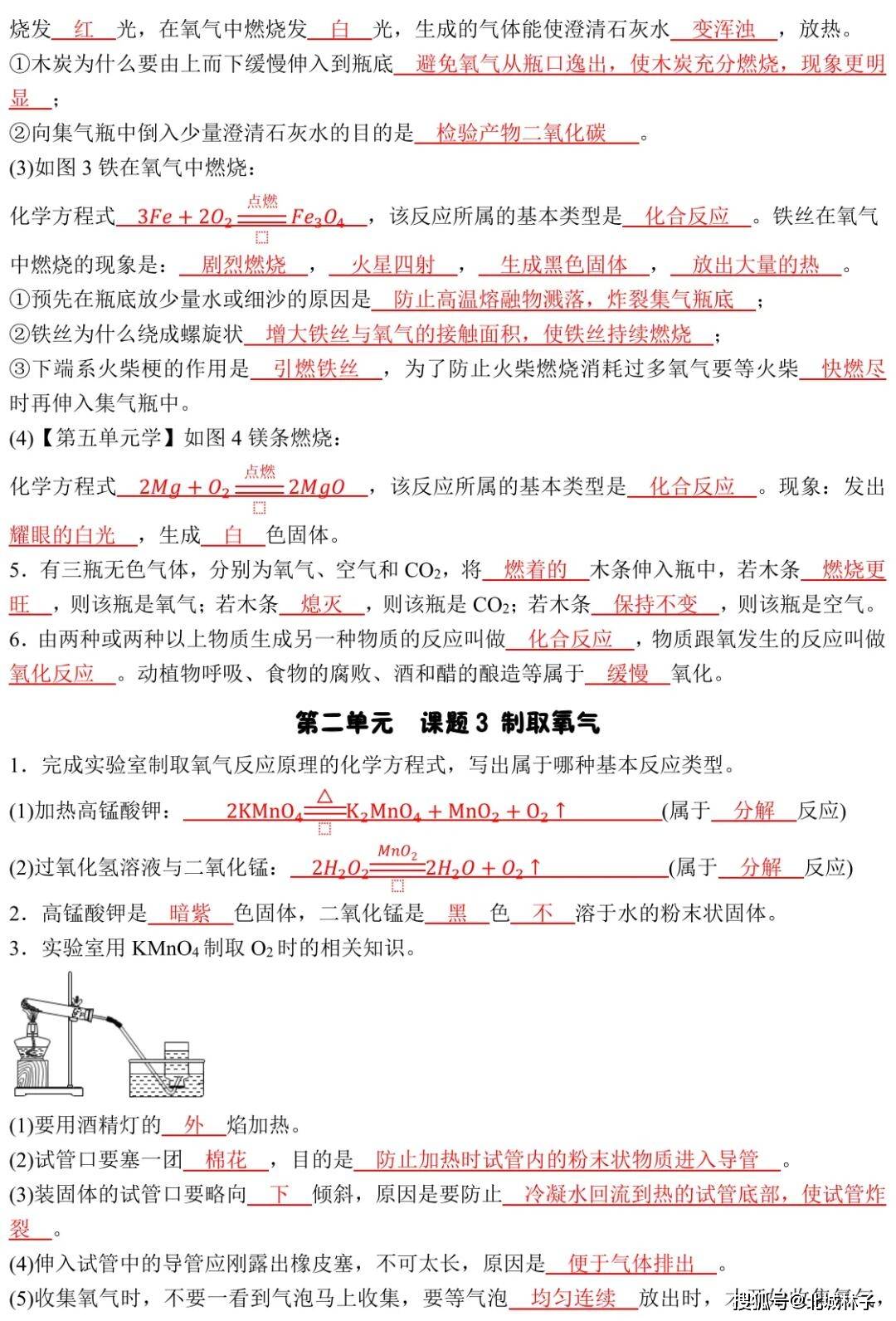 25新九上化学新教材考点
