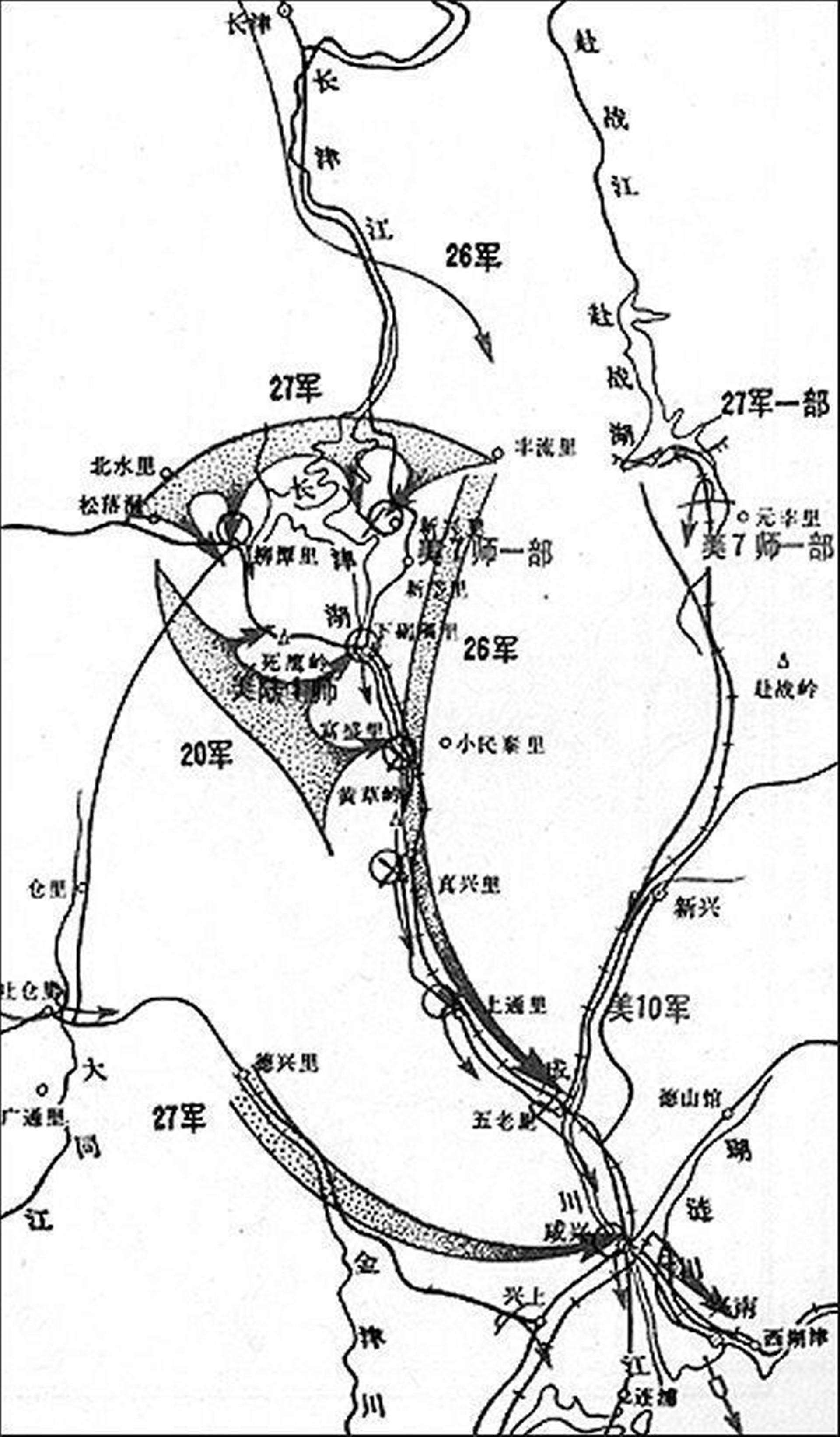 长津湖等高线地形图图片