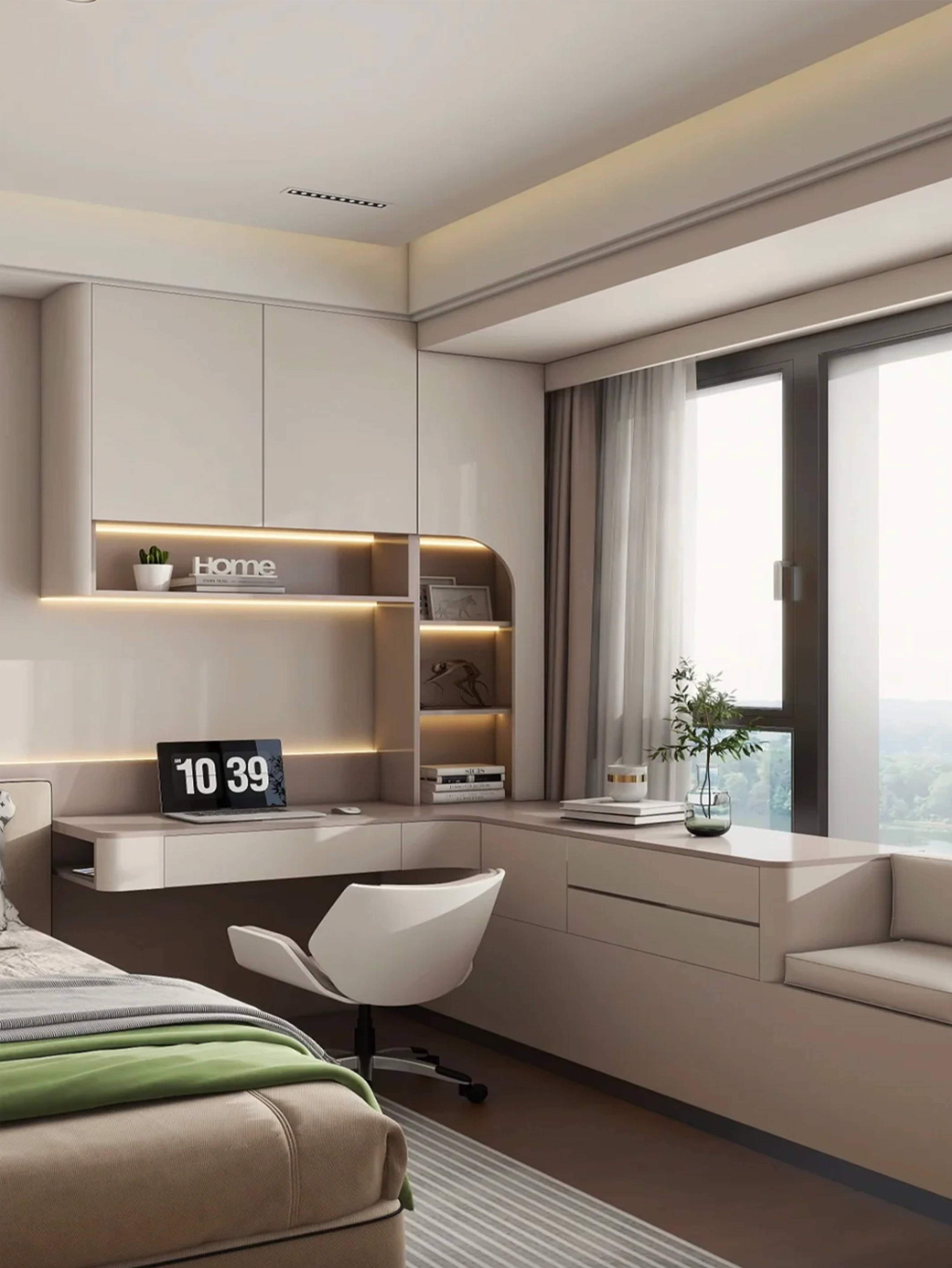 让飘窗不再鸡肋,9款飘窗梳妆台直接抄作业