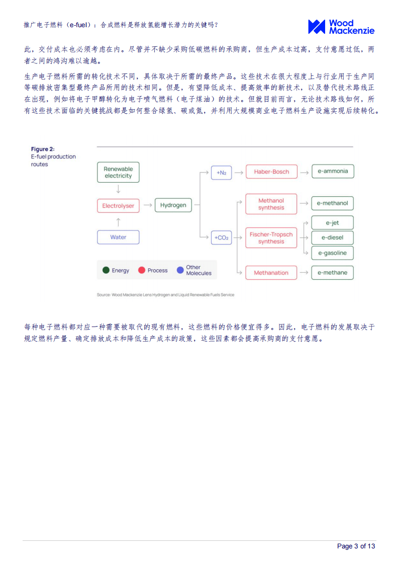电子燃料：2024年能源转型中的关键角色？，伍德麦肯兹报告：2024年电子燃料推广的机遇与挑战
