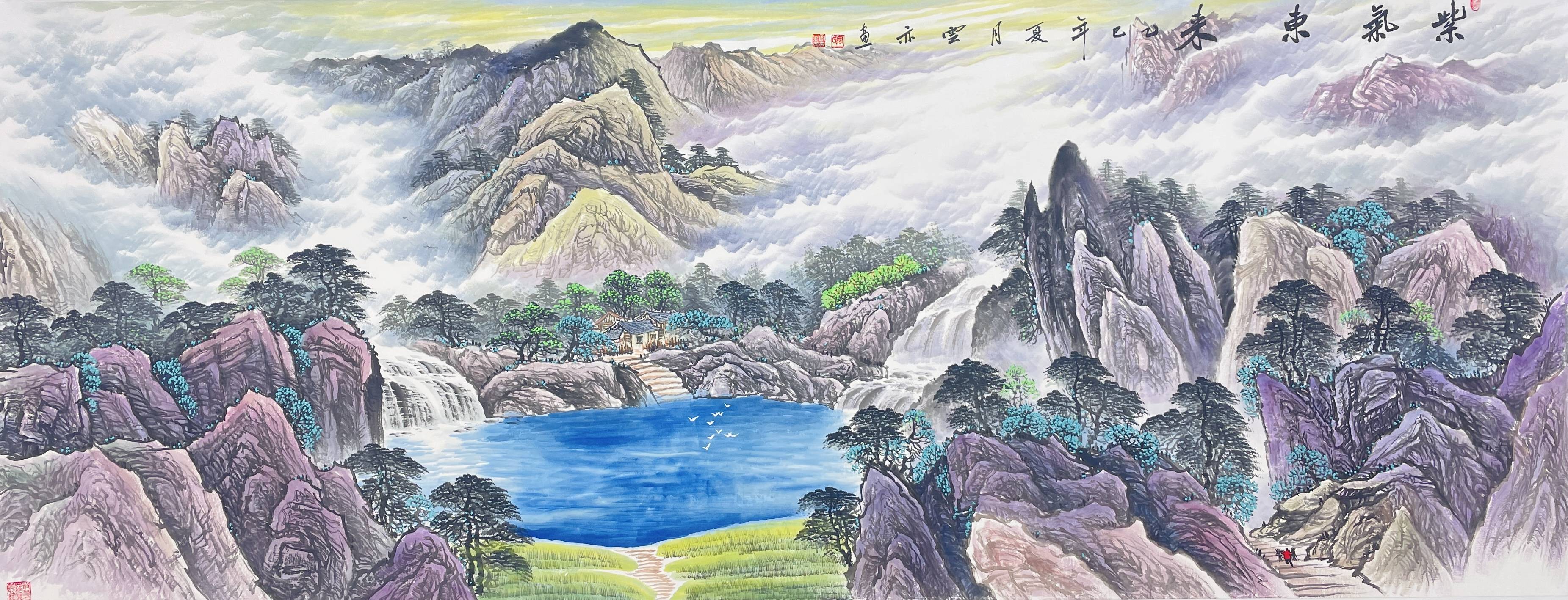 周云亦山水作品《紫气东来》赴北京展览