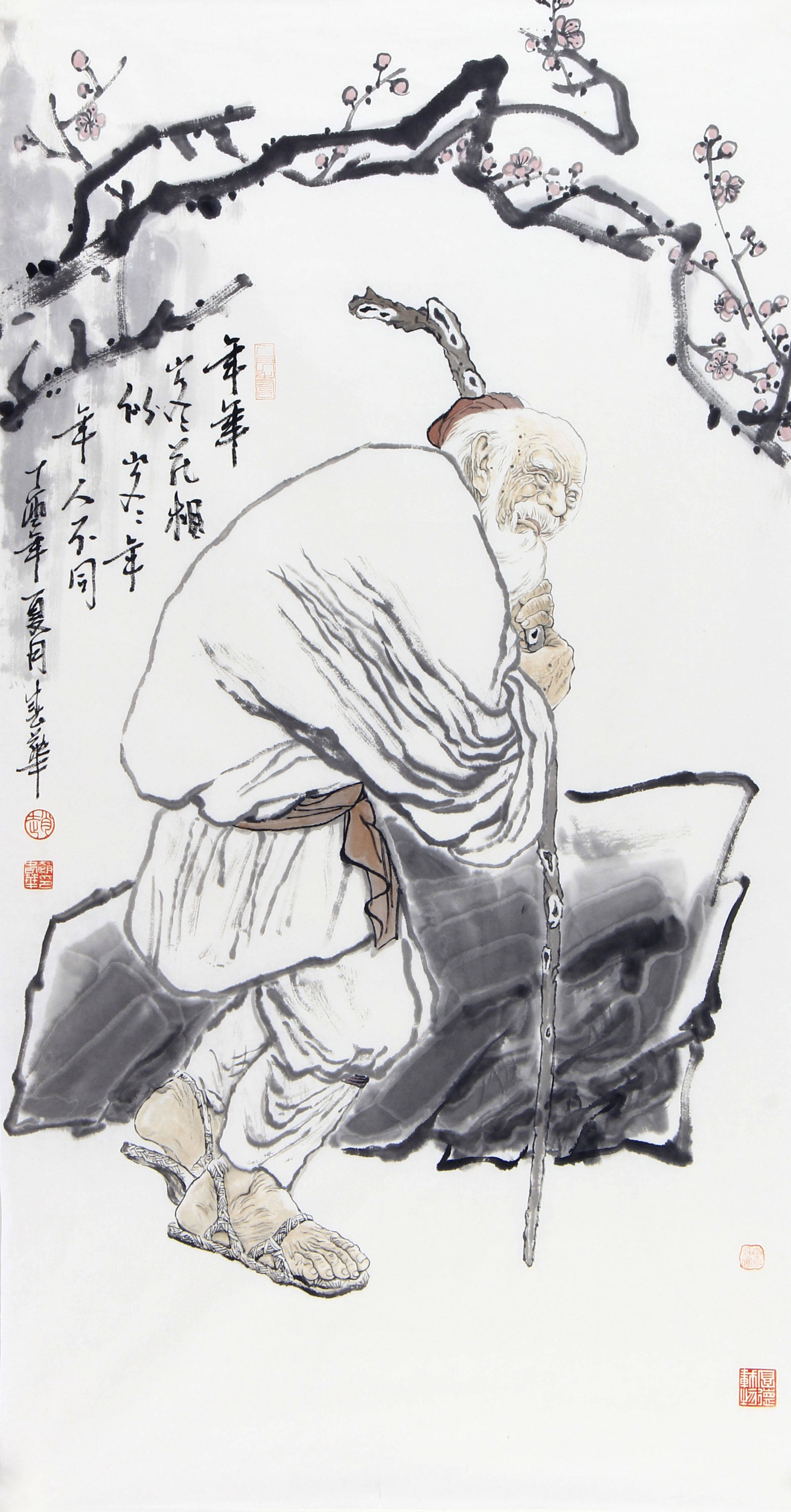 墨舞乾坤见真章:赵春华人物画的写意精神与哲学叙事