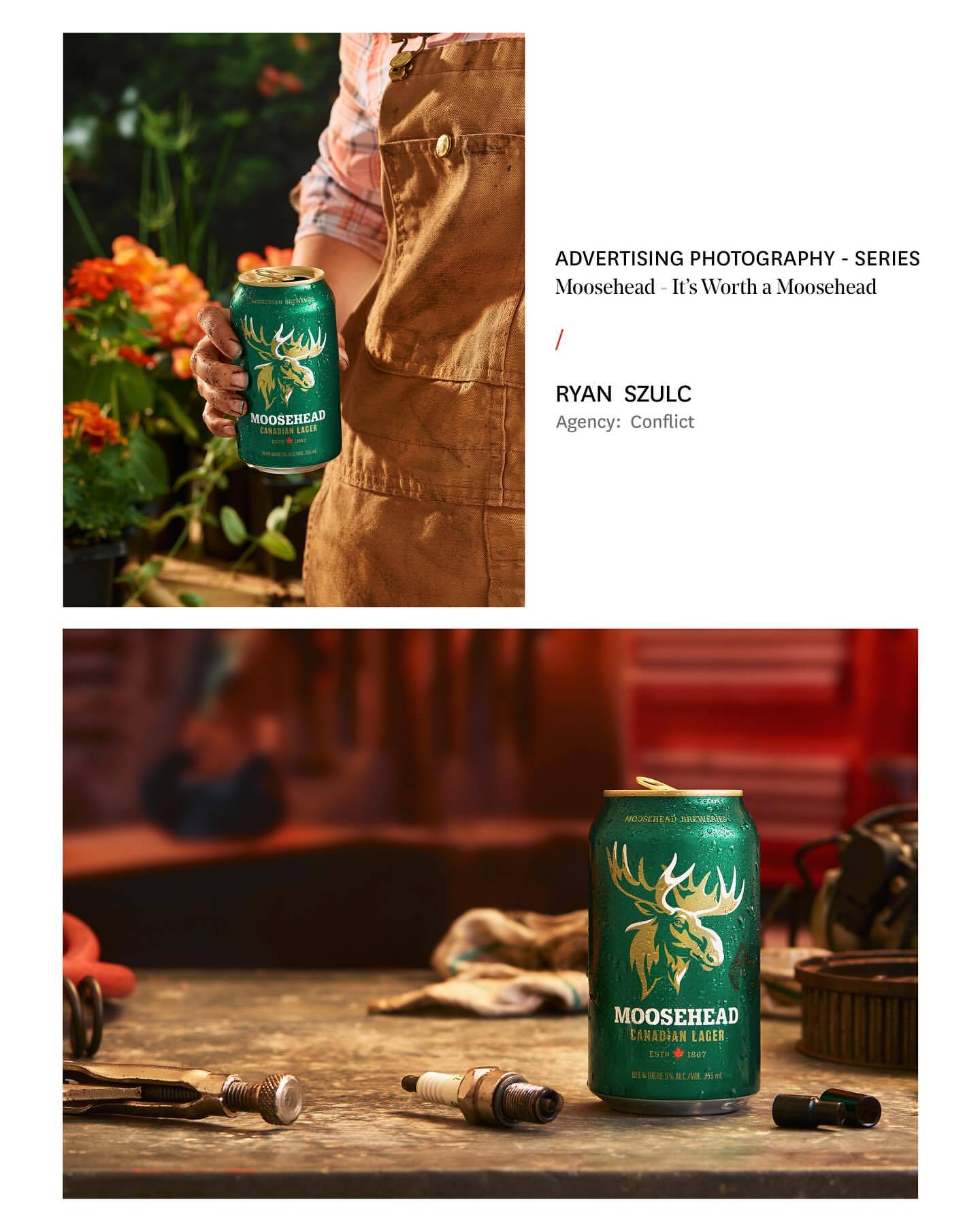魔书啤酒摄影作品《moosehead - its worth a moosehead》入围加拿大