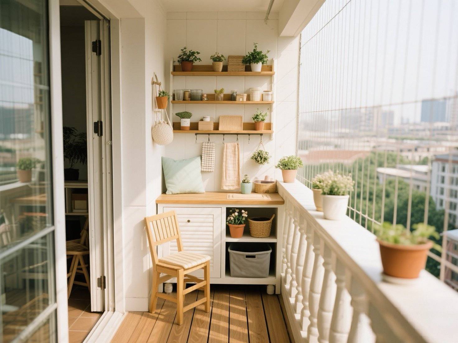 3㎡小阳台装修好了也能实用不浪费