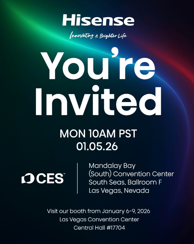 曝！海信将携全新一代RGB-Mini LED电视亮相CES 2026，再次领先一代