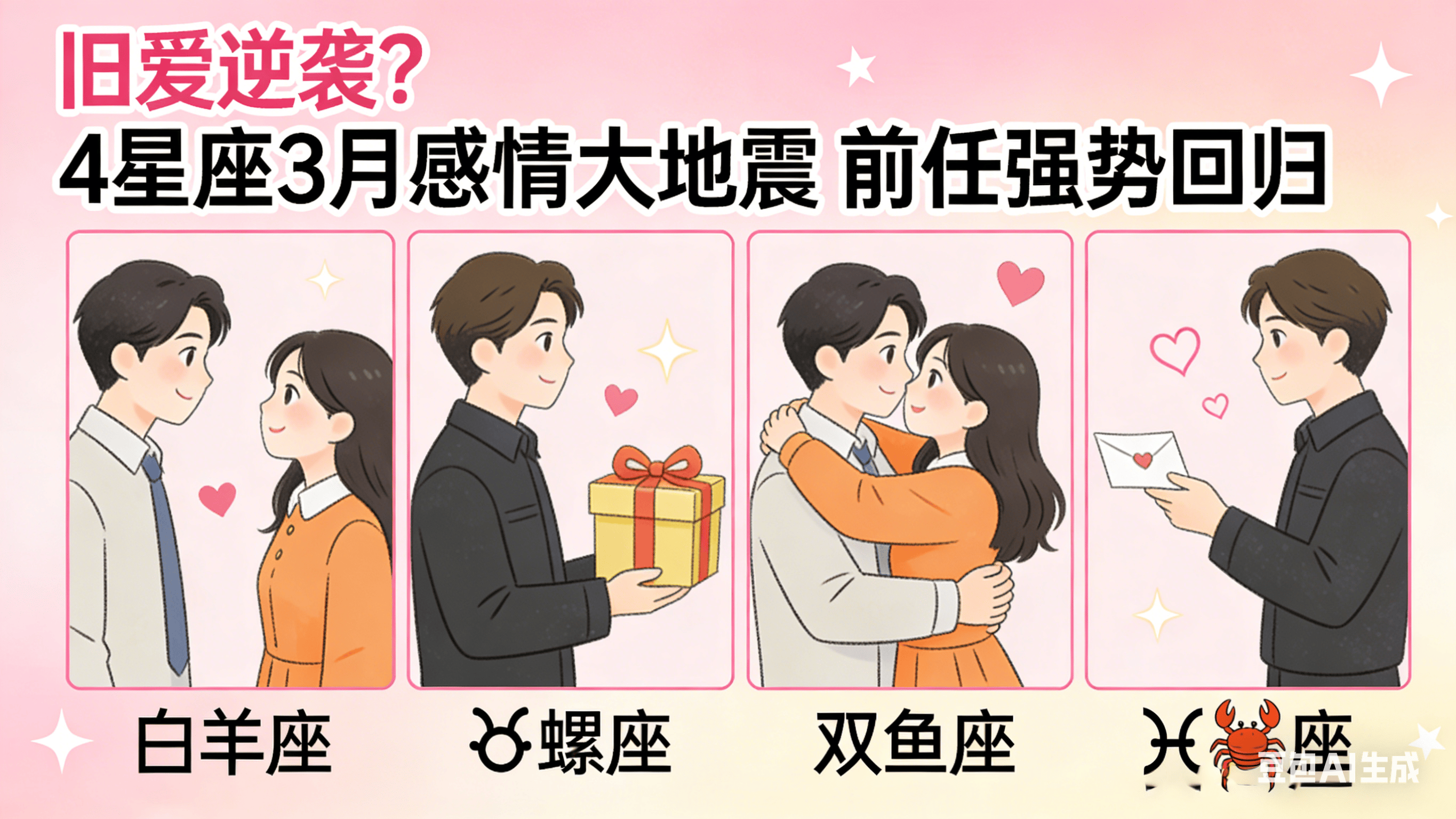 3月感情大地震！这4星座旧爱杀回，复合序幕悄悄拉开
