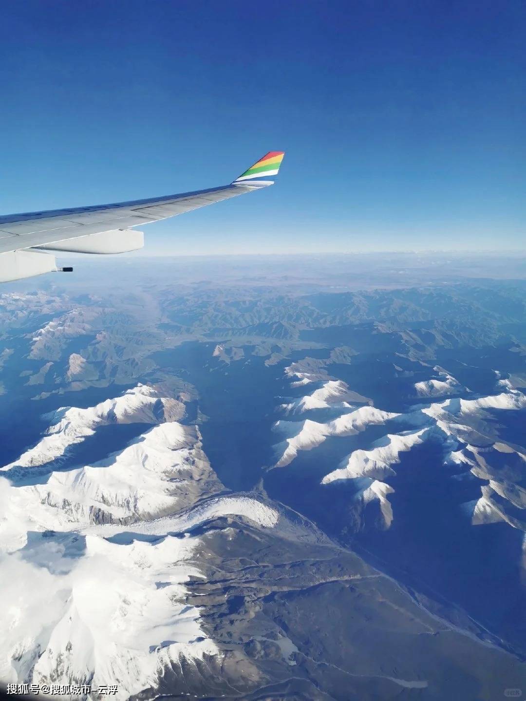 坐飞机 雪山