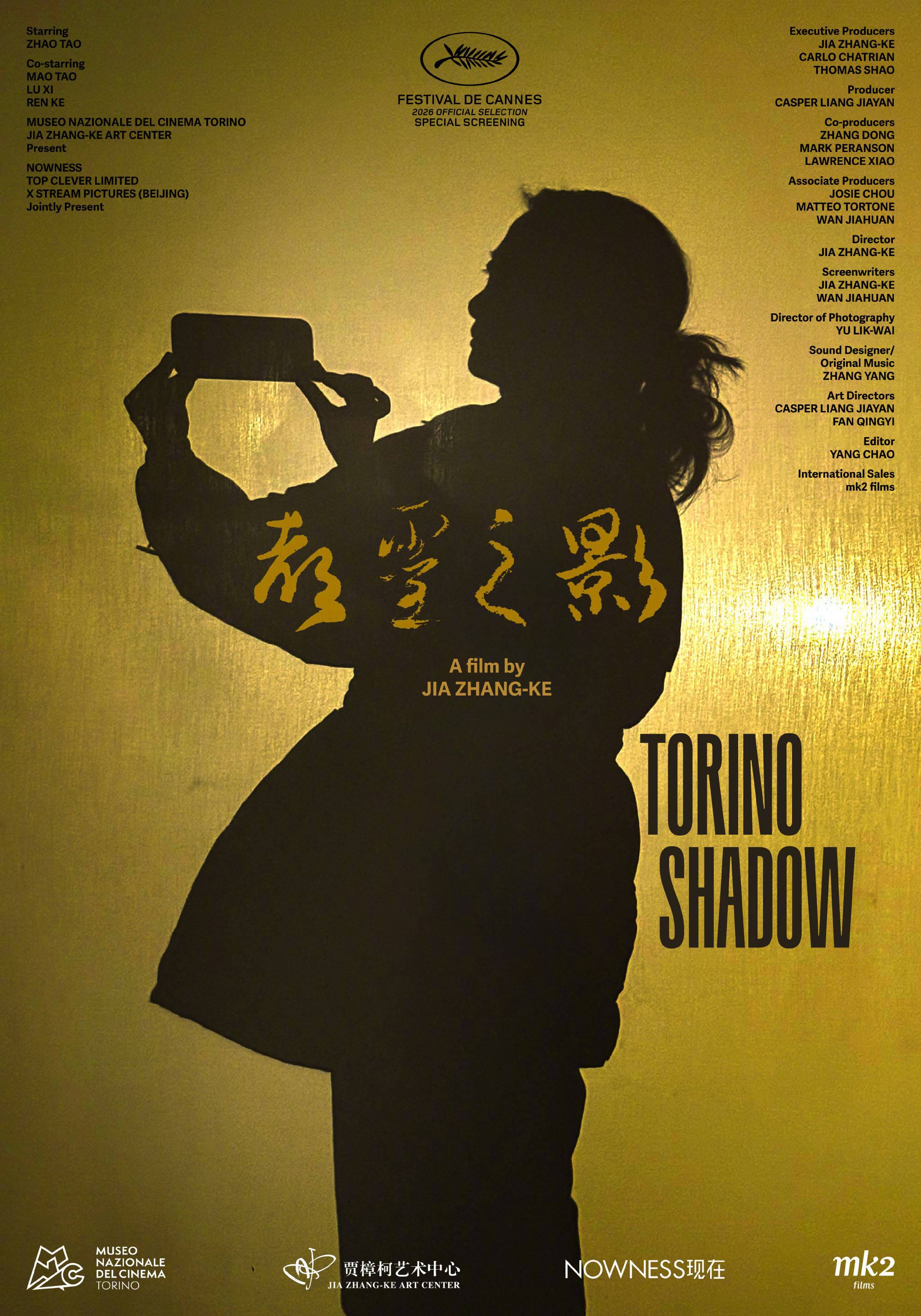 贾樟柯执导短片《都灵之影》发布国际海报 赵涛、茂涛、仁科及小演员卢夕联合主演