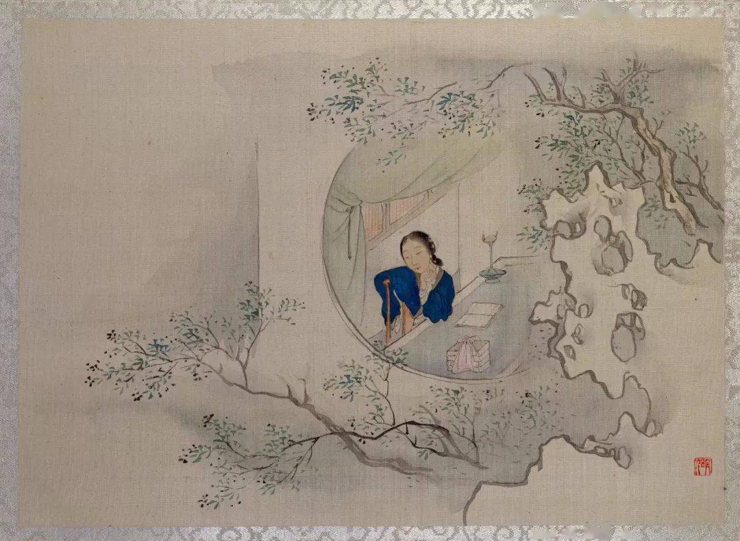 費丹旭- (清代畫家)費丹旭的仕女形像多為典型的鵝蛋臉、柳眉細眼