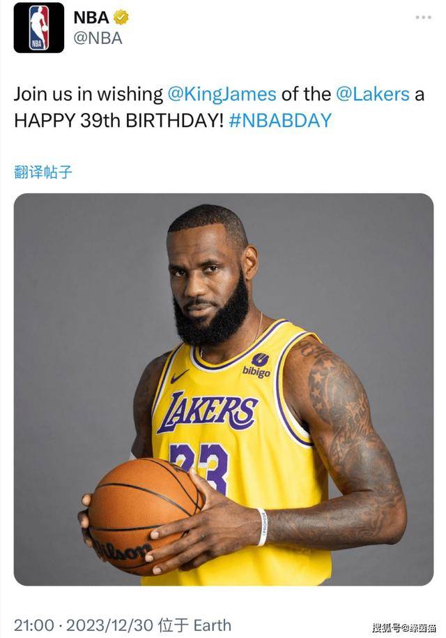 詹姆斯迎39岁生日,nba官方送祝福,fiba:传奇永流传_挑战_故事_精神