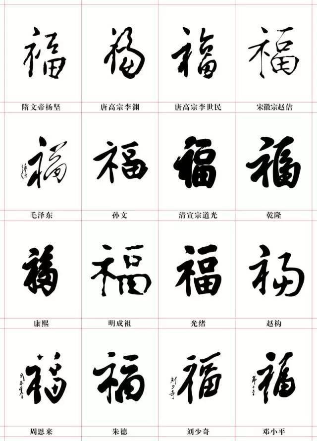 写福字来源图片