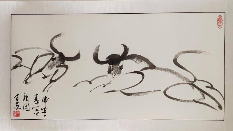 寄托在墨色与线条里的灵魂独白——评画家佛客的牛画艺术_母牛_眼神