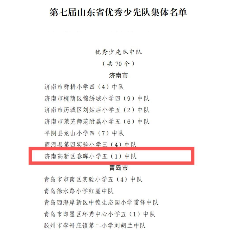 優秀少先隊集體!又一省級榮譽花落濟南市高新區_活動_山東_紅色搖籃