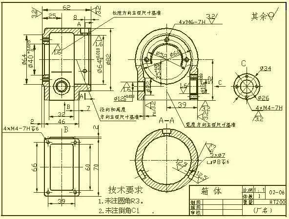 絕對乾貨:各類零件機械設計圖集錦!_的表面_加工_尺寸