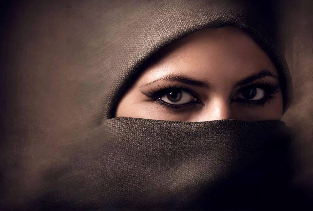 神秘面纱下的阿拉伯女郎_面容_那一双_女性