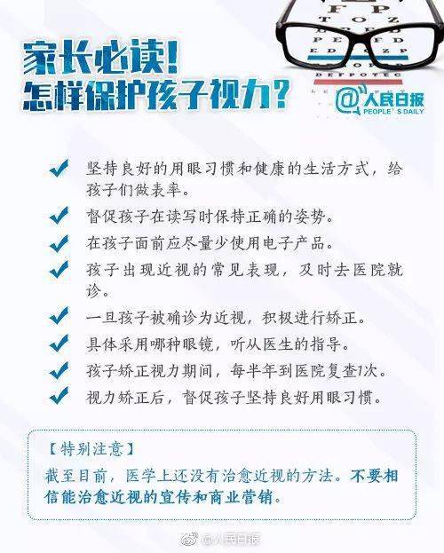 這些防近視的知識,家長一定要知道!_視力_防控_兒童