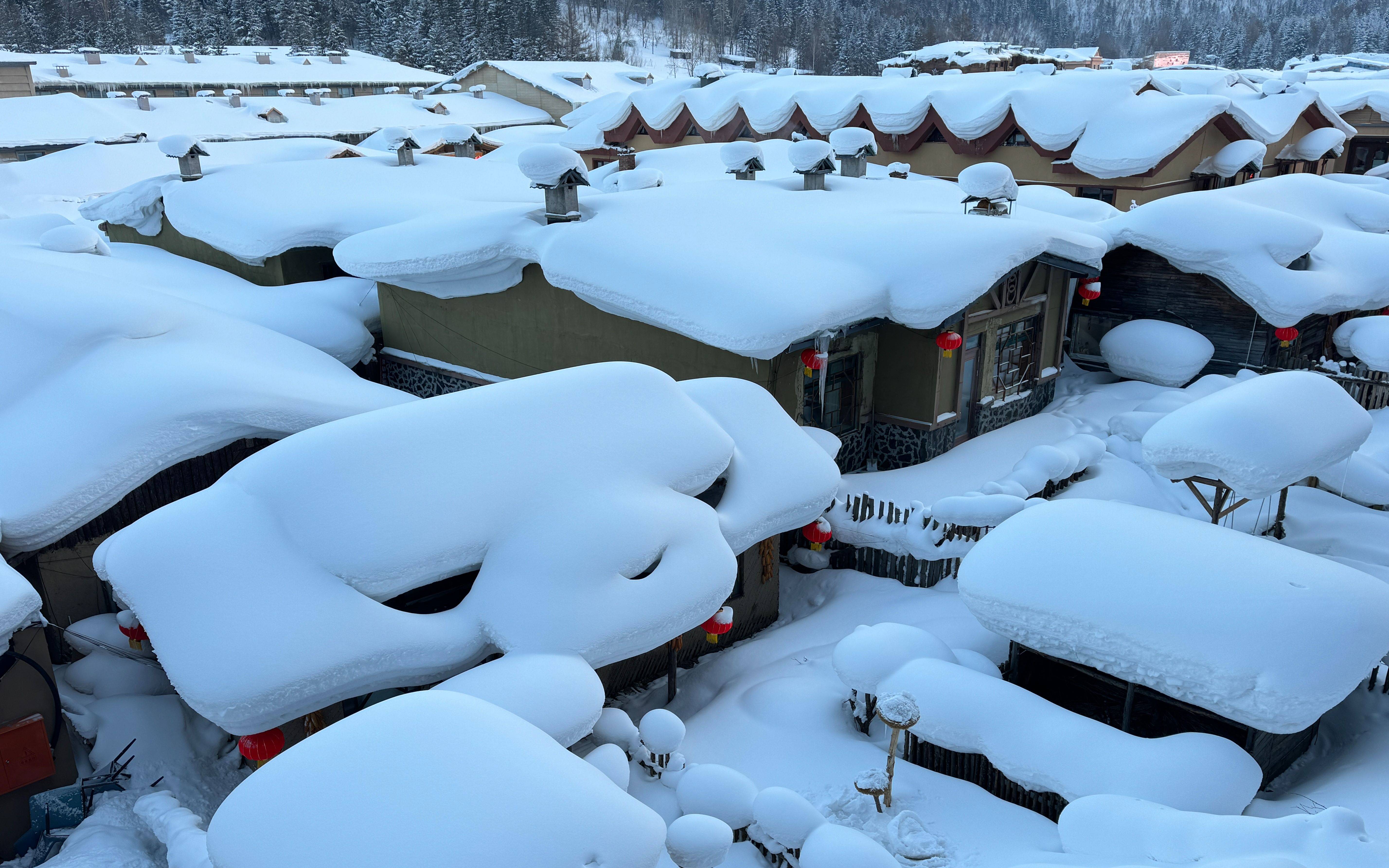 雪乡传统的小木屋