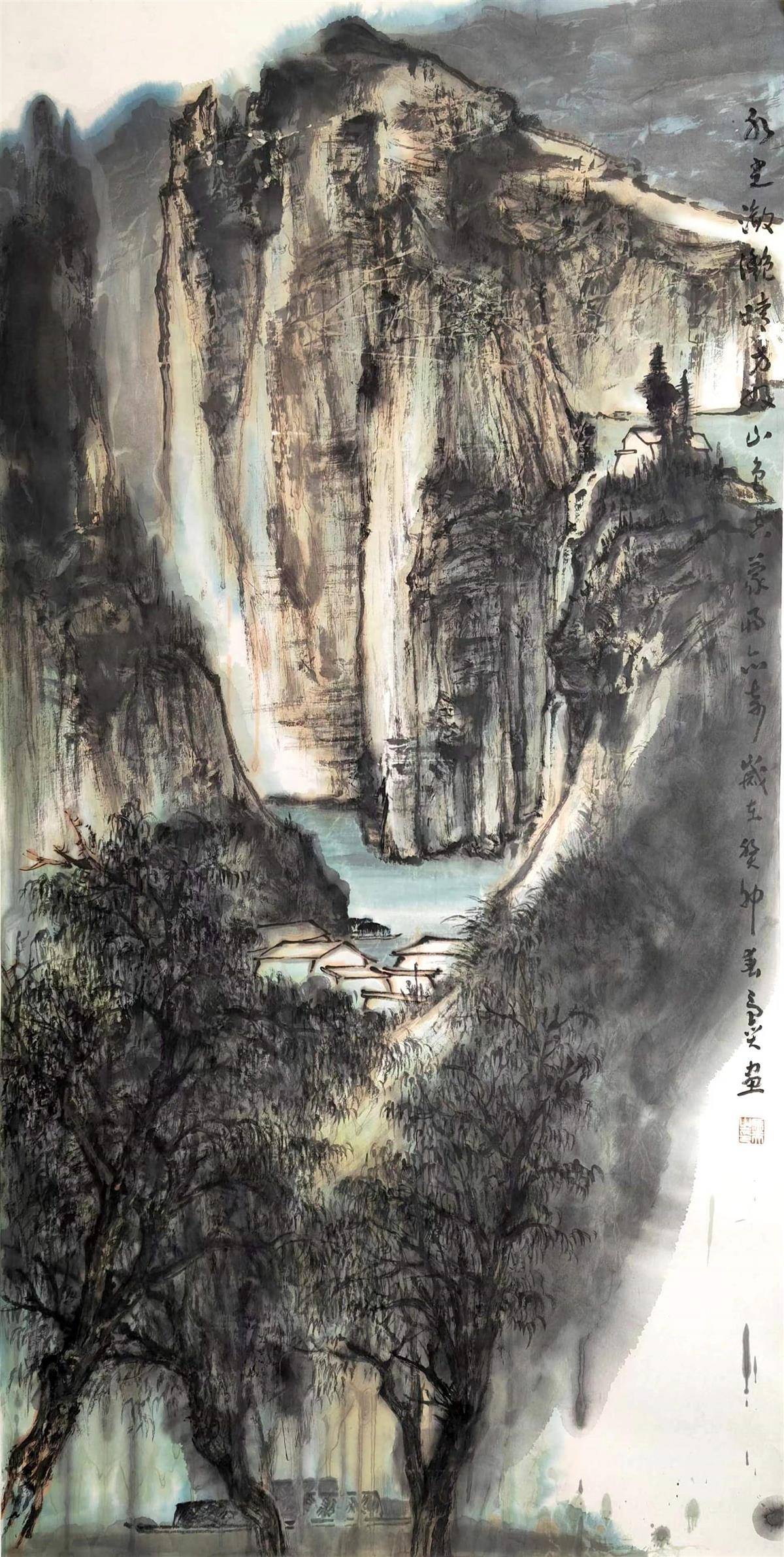 山水作品欣赏】云起道心生无题东湖柳浪生 歌声到楚城湖光秋月两相和