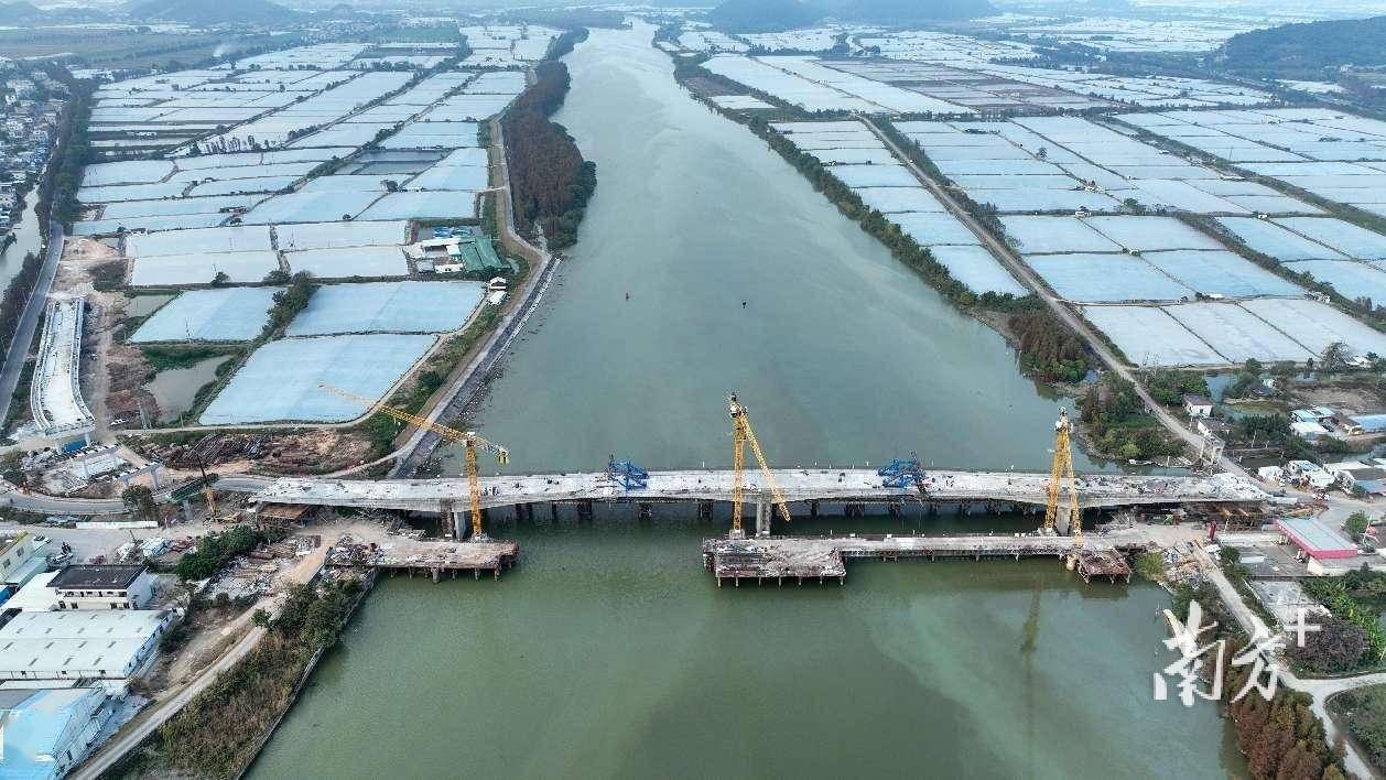 珠海斗门上横大桥连续梁顺利合龙,有望于下半年建成通车