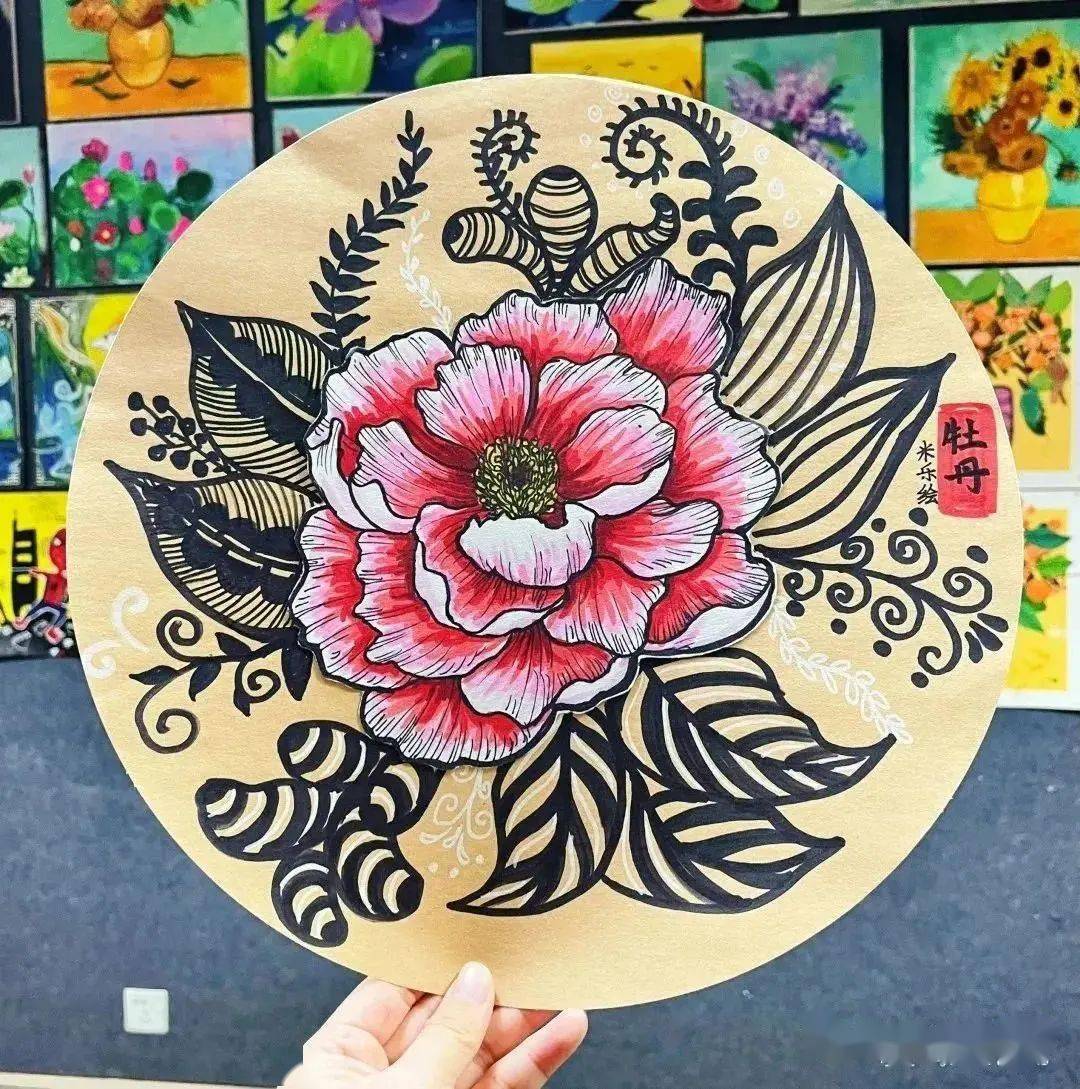 绝美范画,超全线描,马克笔剪贴装饰画,绝对有用,快收藏!