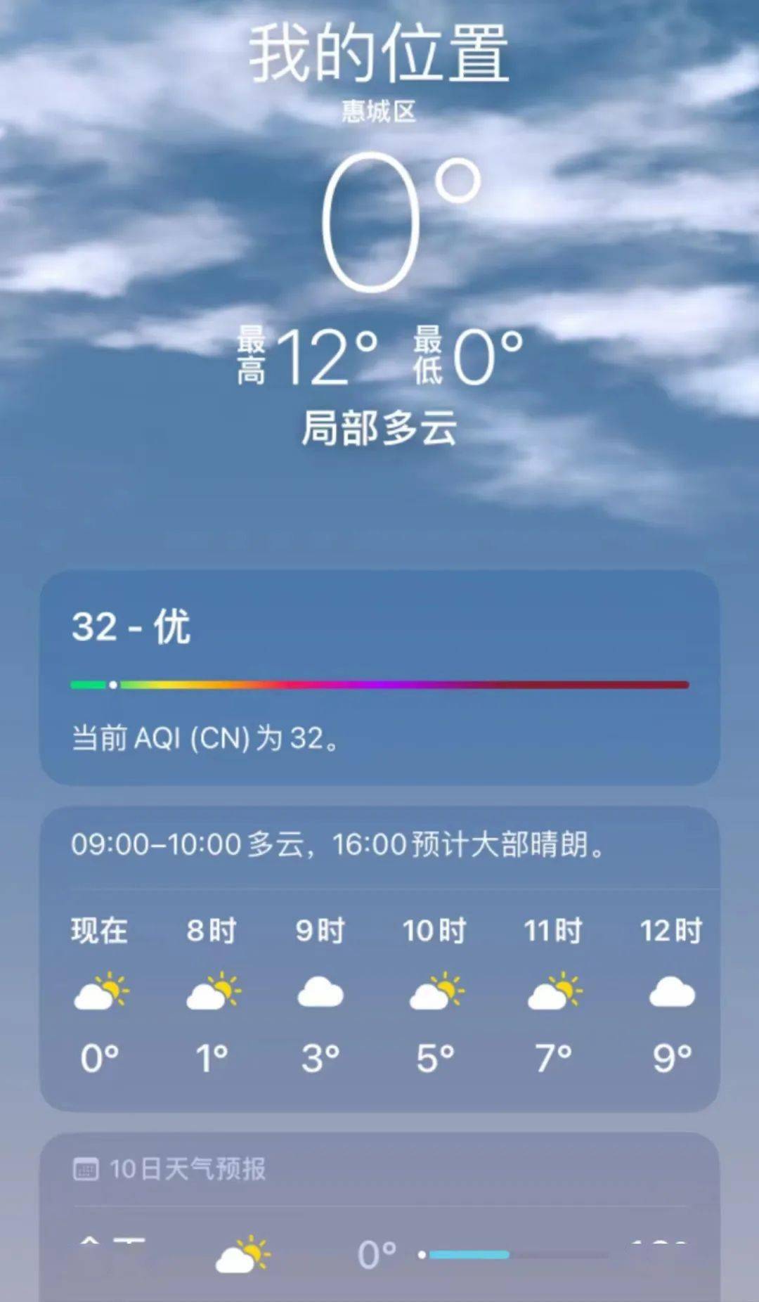 惠州明天天气图片