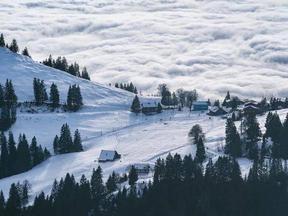 站在山頂,可以360度飽覽阿爾卑斯山脈的壯美雪景.