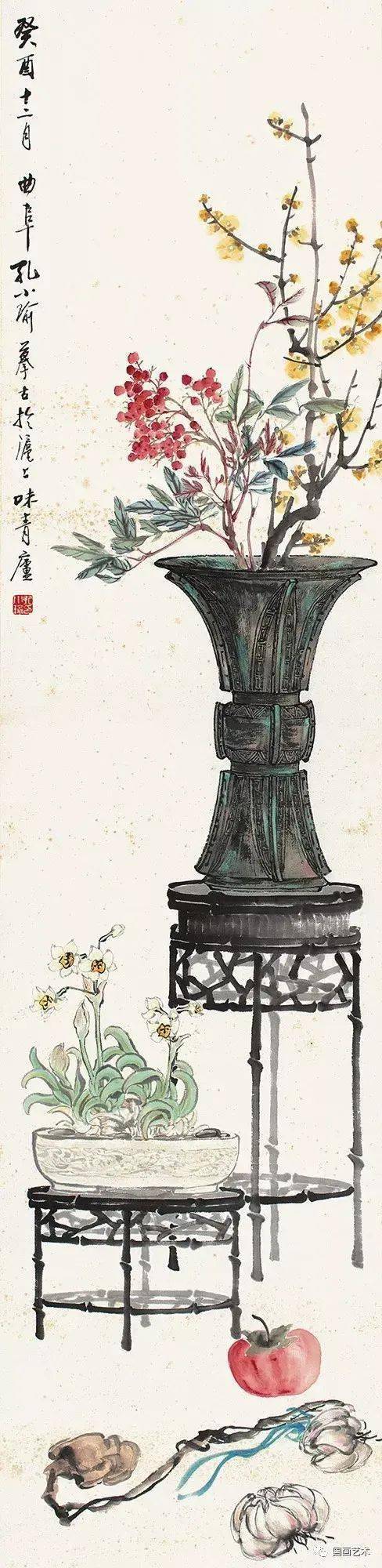 "民国四擅"之一,孔小瑜博古画作欣赏